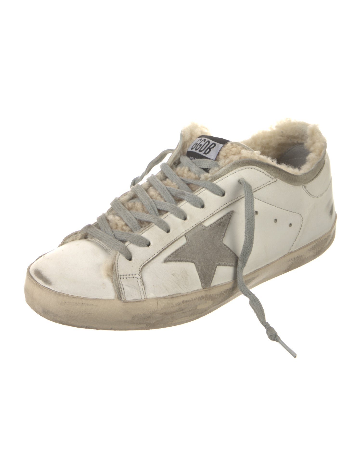 Golden Goose Leather Graphic Print Sneakers